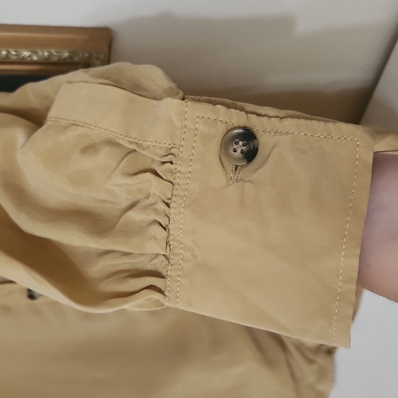 Zara Culpro Boyfriend Flowy Button Down Silk Lagenlook Small Trendy Neutral - Picture 5 of 8